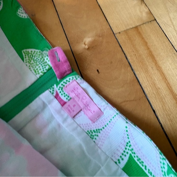 Lilly Pulitzer Sz 8 Original Cotton Tropical Pink Green Skirt - Picture 8 of 9